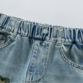 thumbnail image 5 of LIJCC Kids Girls Wide Leg Jeans Elastic Waist Straight Leg Trousers Cute Embroidered Y2K Streetwear Denim Pants Casual Loose High Elastic Waisted Trousers, 5 of 7