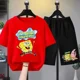 thumbnail image 3 of Conjunto de camiseta de verano con estampado de Snoopy para niños y adolescentes, camiseta de algodón de manga corta y pantalones cortos, traje de 2 piezas, ropa de moda para niños, 3 of 5