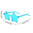 thumbnail image 2 of Star Shaped Rimless Sunglasses for Adults, Transparent Candy Color PC Frame Party Eyewear with UV Blocking for Festivals Halloween Costume Wear Army Green, 2 of 2