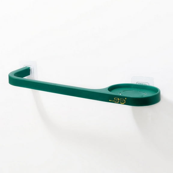 Huayishang Towel Racks for Bathroom Wall-Mounted Towel Rack Hanging Plastic Towel Bar Storage Rack Bathroom Rack Single Rod Bath Towel Rack Green, Kitchen Essentials Clearance Sale