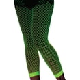 thumbnail image 2 of Adult Sexy Green UV Blacklight Reactive Fishnet Costume Stockings, 2 of 2
