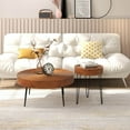 thumbnail image 2 of Costway Ensemble de 2 Tables Basses Rondes Style Ferme Table d'Appoint Fini Naturel pour Salon Brun, 2 of 10