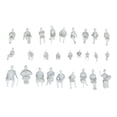thumbnail image 1 of 2xModelo Personas Sentadas Figuras Blancas Tren Parque Calle Layout 13mm 1:87 2 piezas, 1 of 9