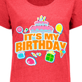 thumbnail image 4 of Inktastic It's My Birthday Women's Plus Size T-Shirt, 4 of 5