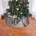 thumbnail image 2 of FMSHPON Colorful Houses Xmas Christmas Tree Skirt Stand Mat for Holiday Party Decoration Indoor Outdoor 48 inches, 2 of 3