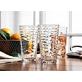 thumbnail image 2 of Glaver’s Wavy Ribbed Highball Glasses 17 Oz Tall Drinking Glasses for Cocktails & Juices, 4 Pack, 2 of 9