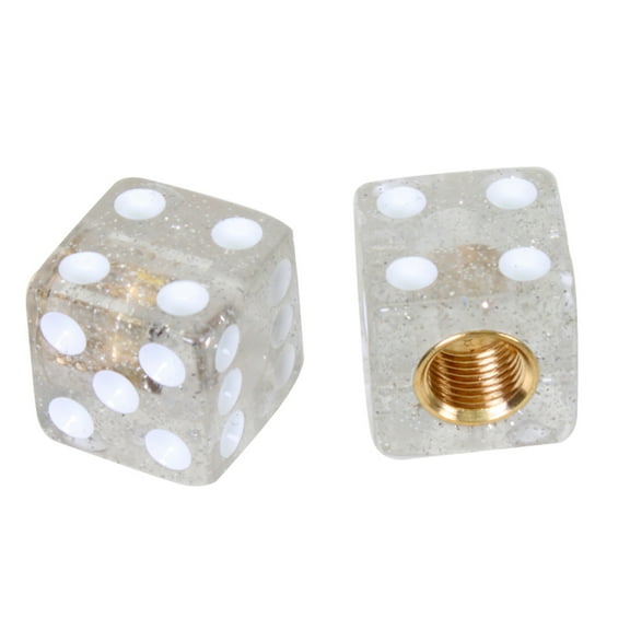 Trik Topz Valve Caps Dice Glitter Sil SV