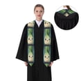 thumbnail image 4 of Daiia Adorable Kawaii Fennel Character Pattern Graduation Shawl Stole – Satin Graduation Stole Academic Stole Non-Slip Design-Sharp Corner, 4 of 7