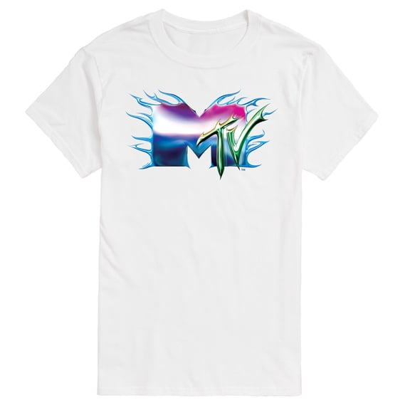 MTV - Logo Liquid Metal - Men's Short Sleeve Graphic T-Shirt