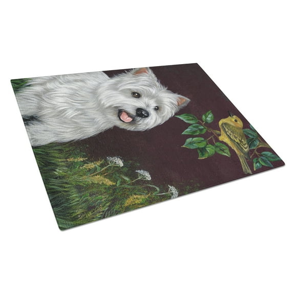 Carolines Treasures PPP3219LCB Westie Nature Glass Cutting Board Large, 12H x 16W, multicolor