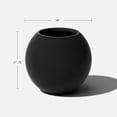 thumbnail image 3 of Veradek Strata Series Sphere Plastic-Stone Round Planter - Black, 2 Pack, 3 of 9