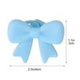 thumbnail image 2 of 2pcs Silicone Bow Headphone Accessory, Cute Earphone Decor Clip Attachment, Coquettish Headphone Bow Decoration, Universal Earphone Accessory Set, Stylish Headphone Decor Piece, 2.3*1.1in, Blue, 2 of 5