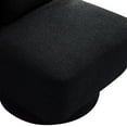 thumbnail image 6 of Swivel Accent Chair with Pillow, Armless Comfy Teddy Round Swivel Boucle Chair, Modern 360 Degree Swivel Single Sofa Chairs with Swivel Round Base for Living Room, Bedroom, Home Office(Black), 6 of 6