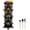 Black, variant on Gamexcel 3 Tier Stackable Vertical Garden Planter Tower with Wheels, Indoor Outdoor Strawberry Herb and Vegetable Planter, Black