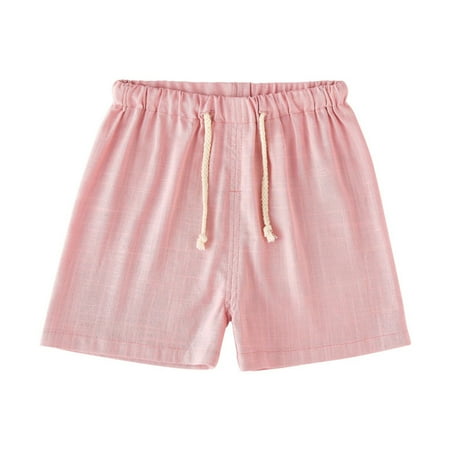 Girls Athletic Shorts Child Cotton Linen Shorts Toddlers Boys Girls Lightweight Drawstring Short Pants  Kids Bermuda Linen Shorts with Pockets Boy Shorts Underwear for Women 90