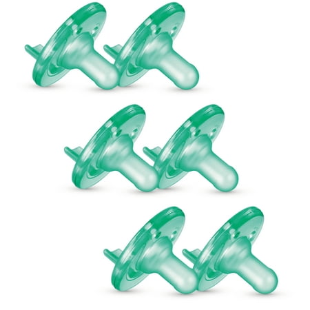 (3 pack, 6 counts) Philips Avent Soothie Pacifier, 0-3 months, Green, Vanilla Scented, 2 pack, (Best Baby Pacifiers For Breastfeeding Baby)