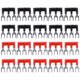 thumbnail image 1 of 20pcs TB1503 Double Row Screw Terminal Shorting Strip Shorting Strips Red, 1 of 4
