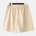 thumbnail image 5 of Timegard Shorts Men Summer Casual Solid Color Drawstring Elastic Waist Work Office Lightweight Shorts, 5 of 5