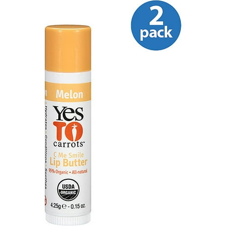 Yes To Carrots Lip Butter, Melon (Pack of 2)