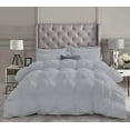 thumbnail image 2 of DNG Creations 3 Piece Luxury Pinch Pleated Comforter Set Premium 800 Thread Count 100% Egyptian Cotton-Oversized King Size, Solid Silver Color, 2 of 3