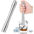 thumbnail image 1 of 22.5cm，Stainless Steel Cocktail Muddler, Cocktail Mixer Lemon Bar Tool, Create Delicious Mojitos,, 1 of 5