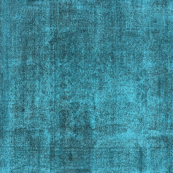 Ahgly Company Indoor Square Oriental Light Blue Industrial Area Rugs, 3' Square