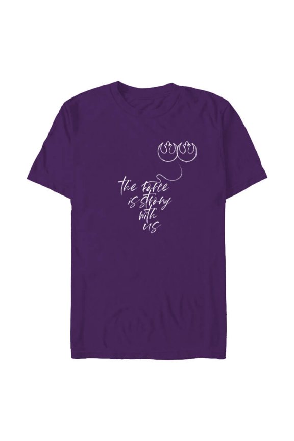 Rebel Symbols The Force Valentines Wedding Love - Short Sleeve Blended T-Shirt for Adults - Customized-Purple