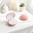 thumbnail image 6 of Velvet Seashell Box Organizer for Rings Necklaces Small Display Case with Compartments, 6 of 6