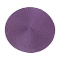 thumbnail image 4 of ionze Kitchen Tools Linen And Cotton Placemats Heat Insulation MATS Household Placemats Hot Proof Teacups Round Plates And Bowls Kitchen Accessories （Purple）, 4 of 7
