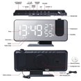 thumbnail image 2 of El reloj despertador con proyector más nuevo de 2023 para el techo del dormitorio, radio reloj digital de proyección con alarmas duales, 4 atenuadores, alarma fuerte LED con espejo grande de 7.3, 2 of 5