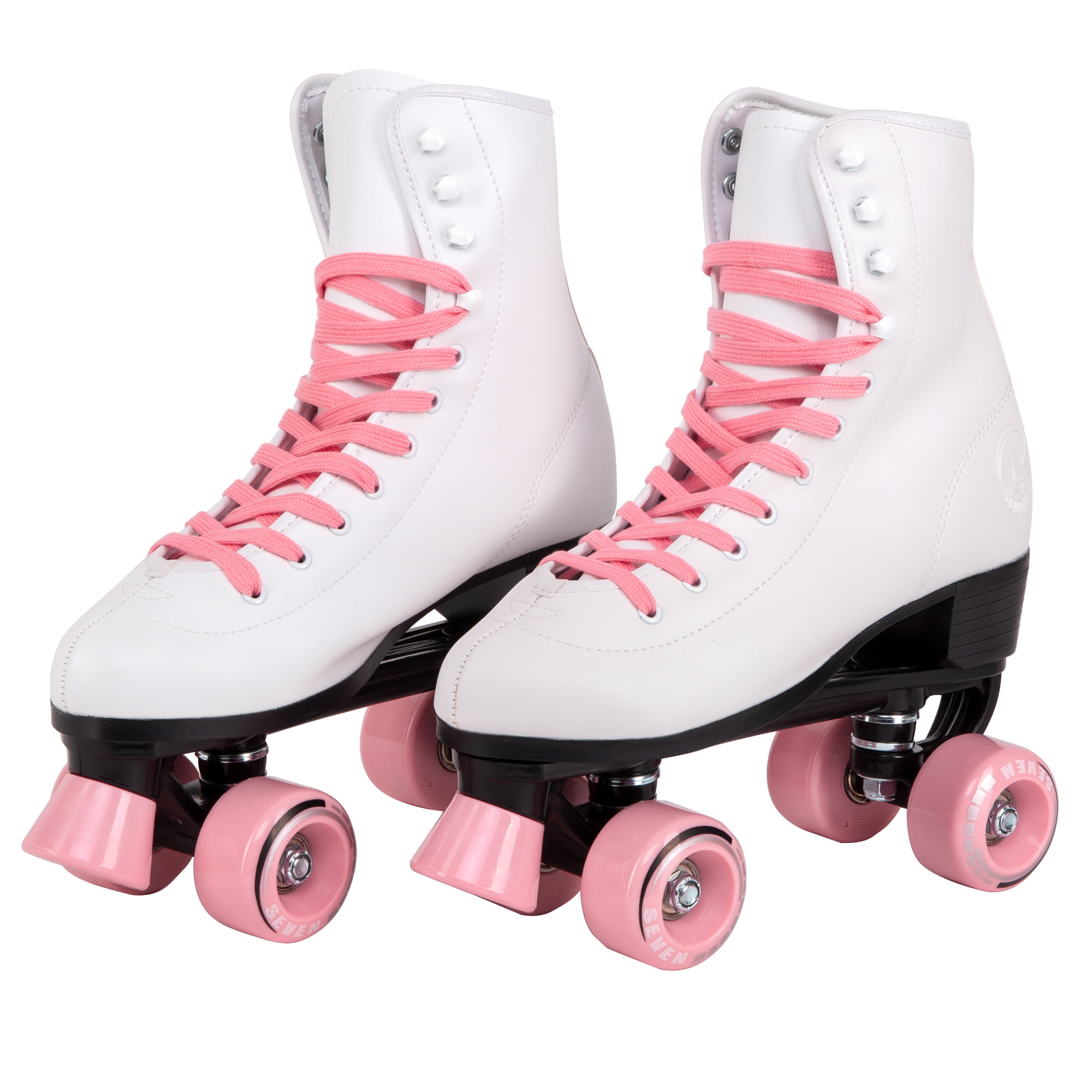 Pink/Hot Pink & White  Roller Skates Pair of Women size 7 Heel to toe 9 1/ 2n 