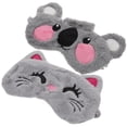 thumbnail image 3 of 2pcs Plush Eye Masks Eye Protective Patches Cartoon Shading Blindfolds, 3 of 6