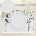 thumbnail image 3 of Ambesonne Mardi Gras Place Mats Set of 4, Fleur De Lis Beads, Standard Size, Purple Green Yellow, 3 of 6