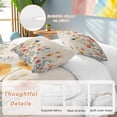 thumbnail image 3 of Spring Floral Bedding 3 Piece Duvet Cover Set Twin Size, Watercolor Elegant Summer Botanical Rustic Soft Microfiber Comforter Cover with Zipper Closure & Pillowcases, FadeResistant Quilt Cover, 3 of 9