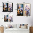 thumbnail image 4 of Designart "violet Yellow Iridescent Irises I" Irises Framed Wall Art Set Of 2 - Purple Floral Framed Canvas Set For Living Room Decor, 4 of 7