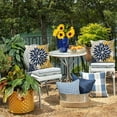 thumbnail image 5 of Blue Yellow Flower Pillow Covers 16x16 Inch Set of 2 Outdoor Throw Pillows Outdoor Waterproof Decor for Living Room Sofa Patio Funiture Garden Floral Polyester Pillow Covers 002Z16, 5 of 5