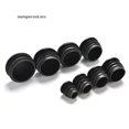 thumbnail image 3 of OO 10x Tapas De Plástico Negro En Blanco Tapa Inserto Tapones Para Tubo Redondo, 3 of 4
