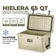 thumbnail image 3 of Hielera Portátil 61 Litros Kano 65QT Grande 90 Latas Beige, 3 of 9