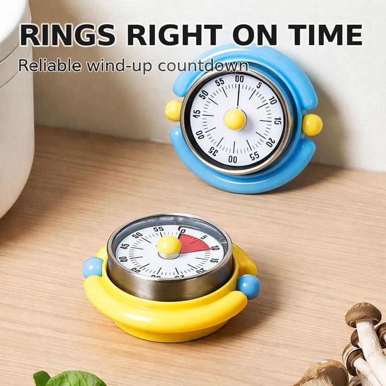 60 Minute Wind Up Timer, Mechanical Kitchen Timer with Magnetic