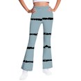 thumbnail image 5 of Fleece Lined Flare Leggings Girls Size 6 Winter Warm Striped Flared Pants High Waisted Thermal Pants, 7 Y, 5 of 6