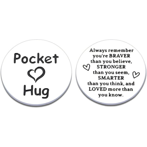 Stocking Stuffers for Women Men, Gifts for College, White Elephant Gifts, Inspirational College Gift for Teens, Birthday Gift for Daughter Son, School Stuff Pocket Hug Token