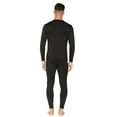 thumbnail image 3 of Bodtek Mens Crew Neck Long Johns Base Layer Set (Black Large), 3 of 6
