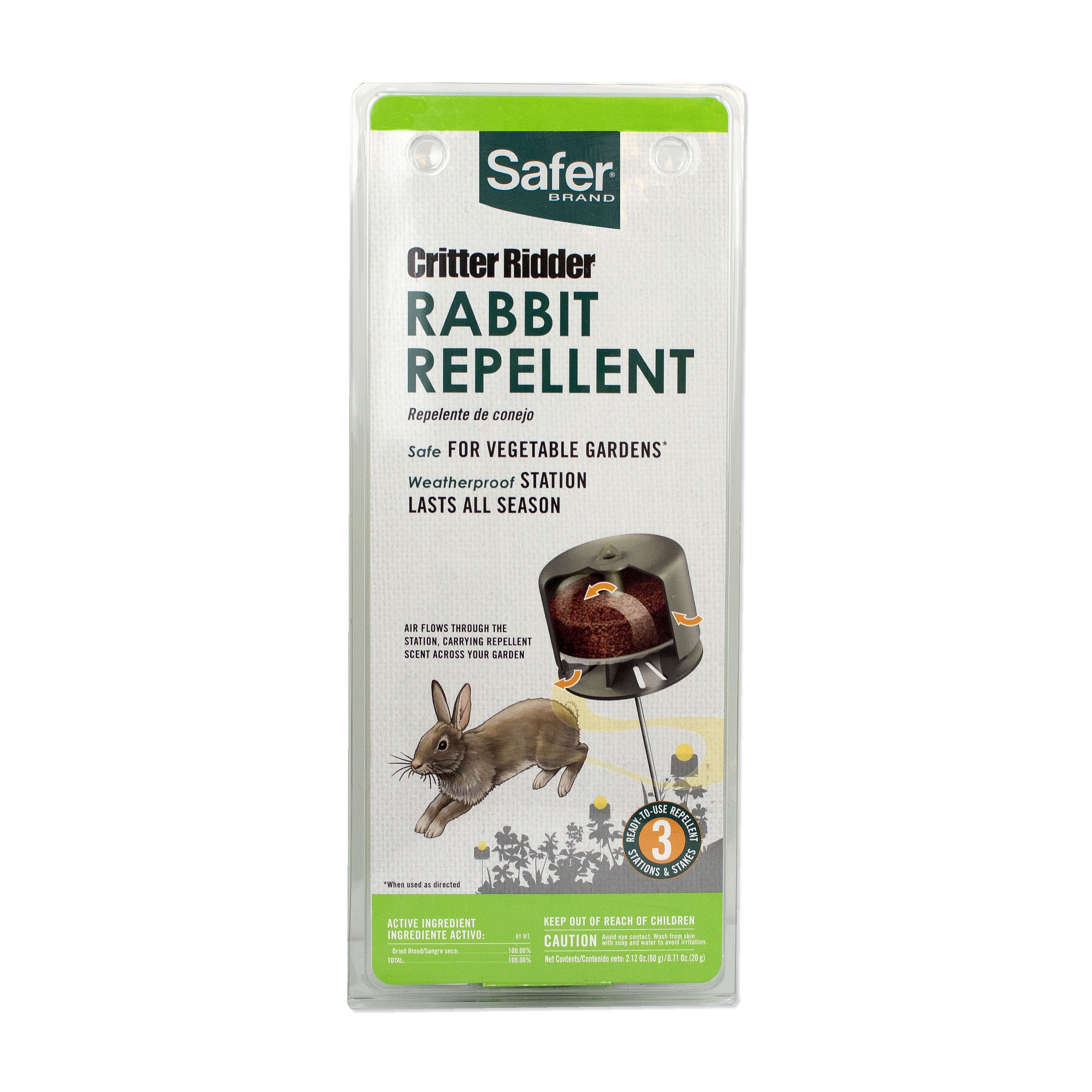 Safer Brand Critter Ridder Rabbit Repelling Stations 3 Pack