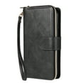 thumbnail image 2 of Feishell for iPhone 7 / 8 / SE 2020 / SE 2022 Wallet Case for Women Men,Premium PU Leather Magnetic Clasp Zipper 9 Card Slots Folio Flip Holder Shockproof Purse Phone Case with Wrist Strap,Black, 2 of 8