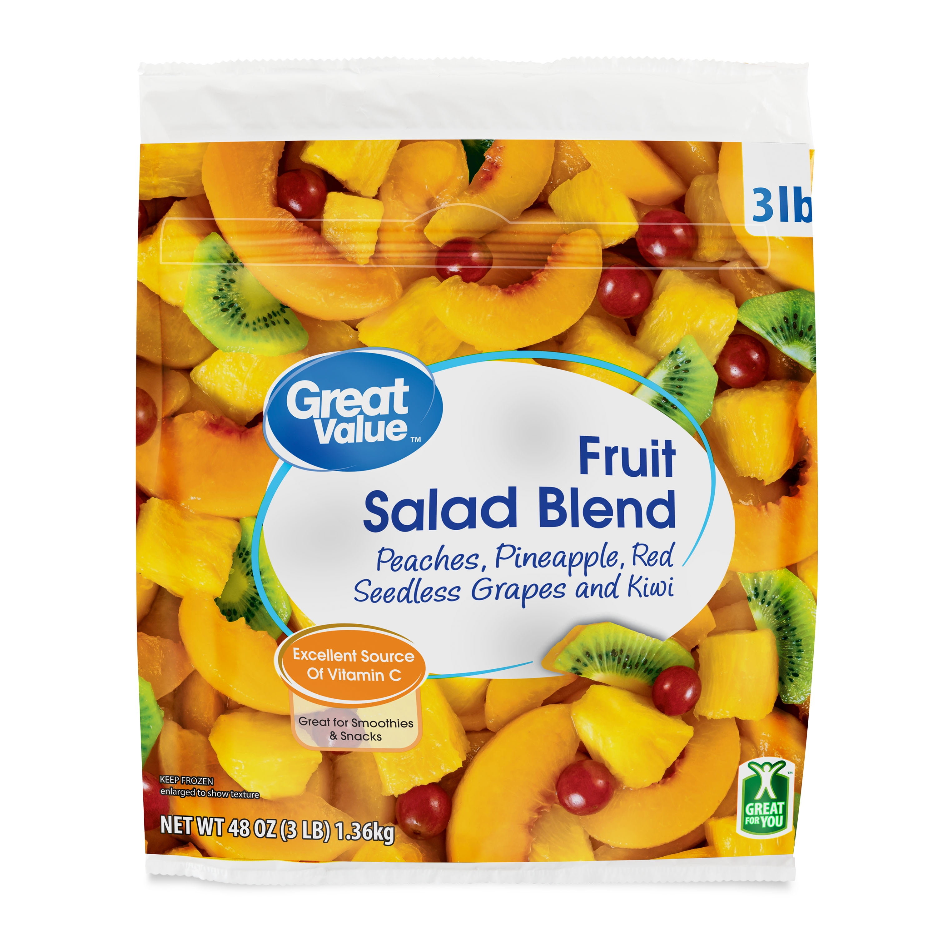Great Value Fruit Salad Blend, 48 oz (Frozen)