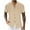 Khaki, variant on Inleife Mens Solid Color Turndown Collar Shirts Men Casual Fashion V-Neck Short Sleeve Breathable Shirt Tops