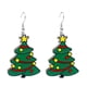thumbnail image 1 of Árbol de Navidad Luces Pendientes de Madera Conjunto con Santa Claus Enano Muñeco de Nieve Colgantes, Aleación Acrílico Ligero Regalo de Fiesta para Mujeres, Niña, 1 of 4