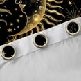 thumbnail image 4 of Manfei Bohemian Moon Sun Black Out Curtains, Black Gold Stars Print Curtains Pack of 2 (42x63 Each), Hippie Tribal Galaxy Bedroom Curtains, Curtains Blackout Home Decor, 4 of 6