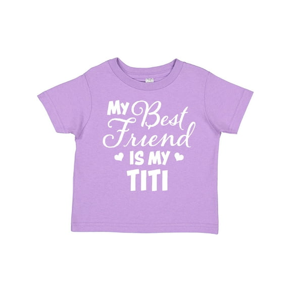 Inktastic My Best Friend is My Titi with Hearts Boys or Girls Toddler T-Shirt