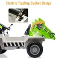 thumbnail image 3 of 12V 4WD Kids Ride-On Dump Truck - Battery Powered Construction Vehicle - Electric Dump Bed & Remote Control - Shovel & Music Player - Interactive Features, 3 of 8